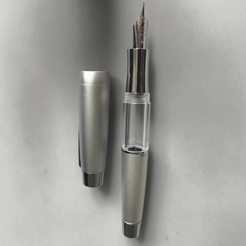 

Ручка Majohn MOONMAN, перьевая ручка из алюминиевого сплава F, 0,5 мм, ручки с поршневыми чернилами для письма, гладкие офисные и деловые канцелярские принадлежности