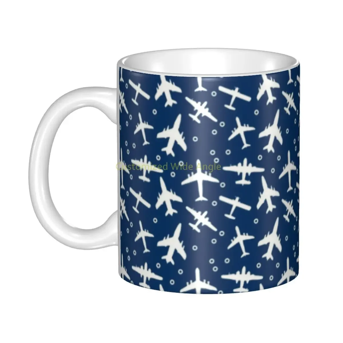 Aeroplanes Flight Pilot Coffee Mugs DIY Customized Airplane Aviation Aviator Ceramic Tea Milk Mug