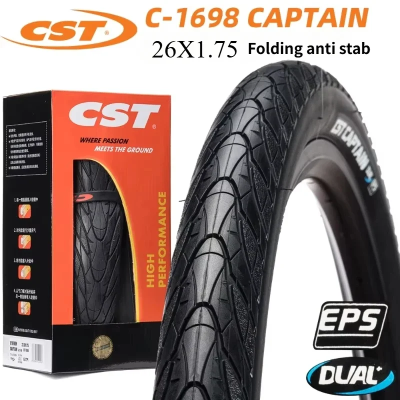 26X1.75 CST TRAVEL BICYCLE TIRE OF URBAN BIKE TYRE 26 CAPTAIN DOUBLE COMPOUND EPS PROTECTION 60TPI