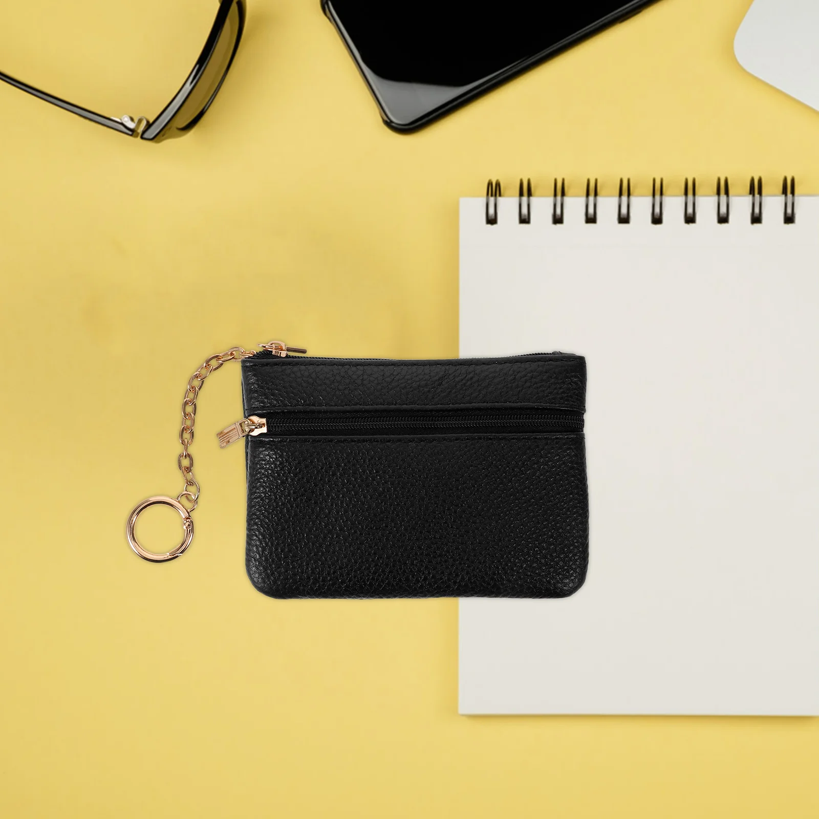 

Coin Purse Small Zipper Keychain Wallet For Women Compact Change Pouch Key Holder Daily Outdoor Shopping Travel