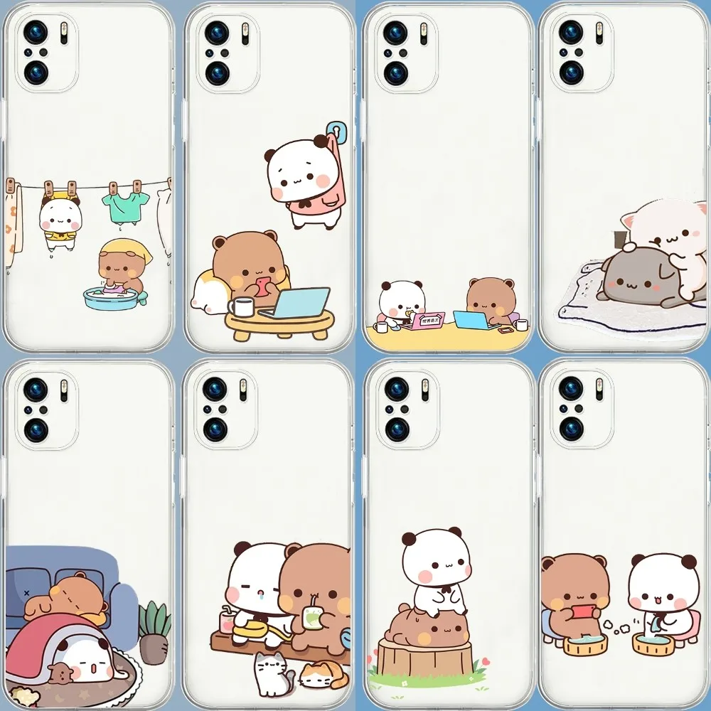 Cute DUDU BUBU  Phone Case For Xiaomi 11 Redmi Note 11 5G 8T 9A 9 10T Note8Pro Note9 12SUltra Transparent Case