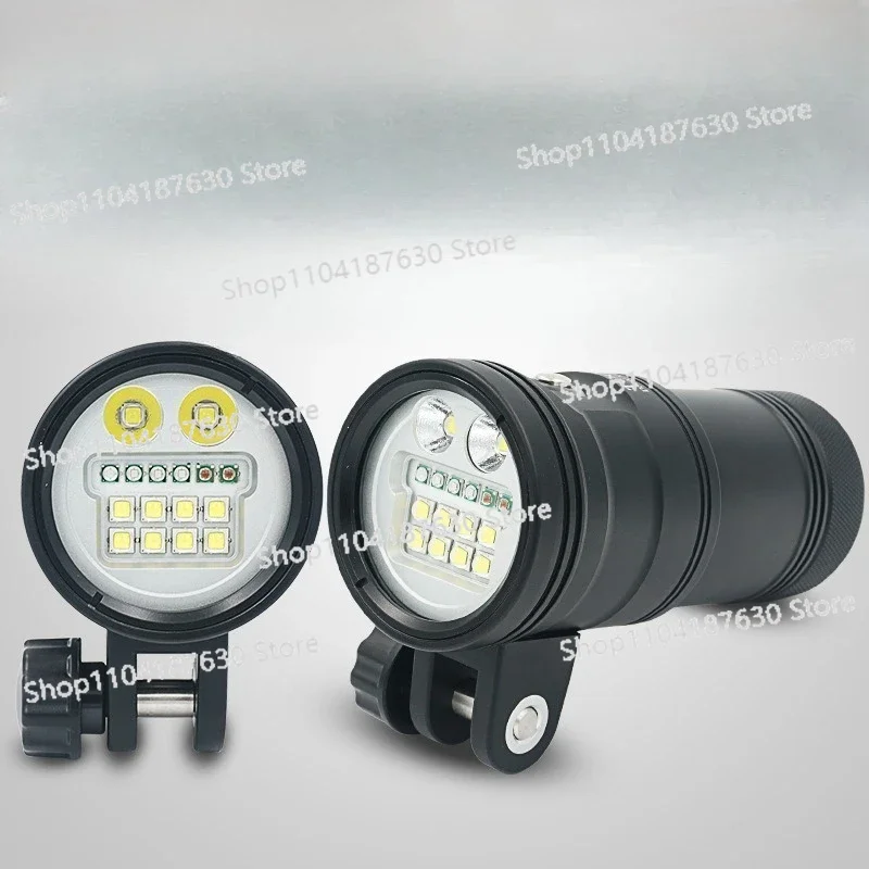 

Diving Flashlight Photography Fill Light Video Light Red UV Light 5000 Lumens, Spotlight