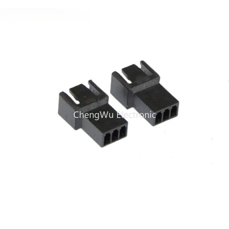 10pcs Black Small 3P Female for PC Computer ATX 2540 Fan Power Connector Plastic Shell Housing