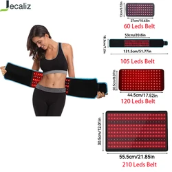 Jecaliz Red＆Infrared Light Belt 660nm&850nm Full Body LED Devices Large Pads Wearable Wrap for Body Waist,Back,Belly Pad