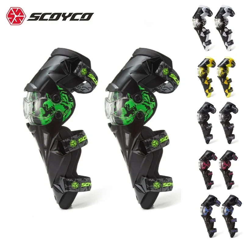 SCOYCO Motorcycle Riding Knee Brace Protective Gear Off-road Racing Outdoor Sports Anti-fall Knee Pads Guard Protection for men