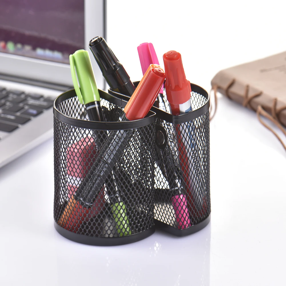 Magnetic Pen Holder For Whiteboard Refrigerator Durable Lightweight Mesh Storage Magnetic Basket Locker Organizer Accessories