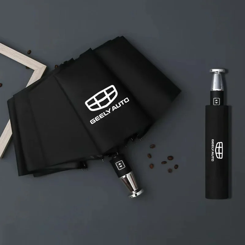 For Geely Coolray Atlas Pro Tugella GX3 geometry Emgrand EC7 GC6 GC5 CK Boyue Car Automatic Folding Windproof Sunshade Umbrella view 2