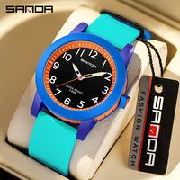 SANDA 3221 Women Watches Fashion Silicone Analog Quartz Wrist Watch Baseball Sports Waterproof Boy Girl Casual Clock Children