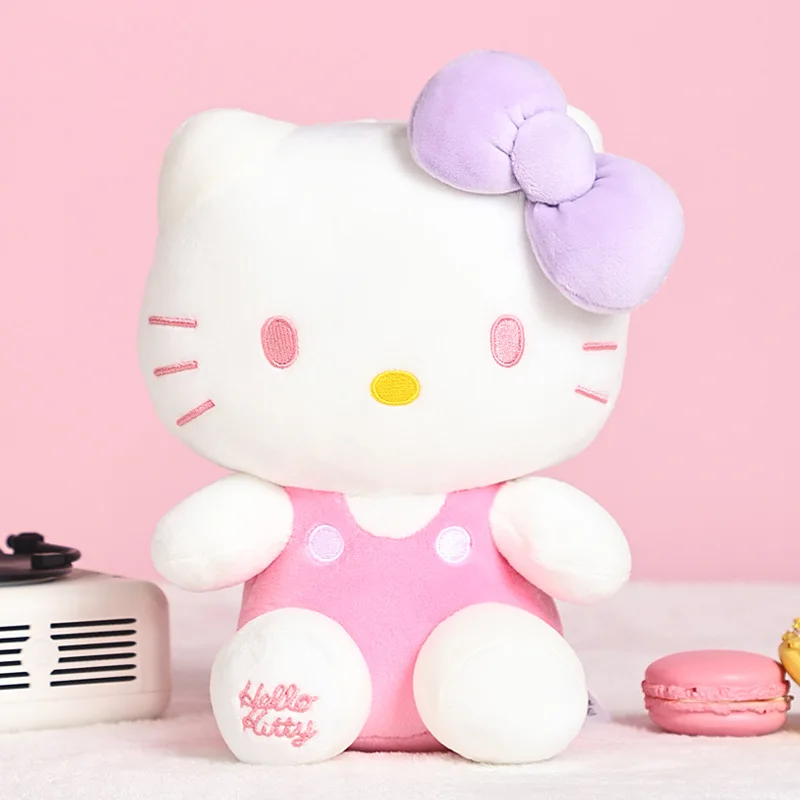 20cm Genuine Hello Kitty Plush Dolls Sanrio Characters Anime Stuffed Doll Room Decoration Pillow Desktop Ornaments For Girls