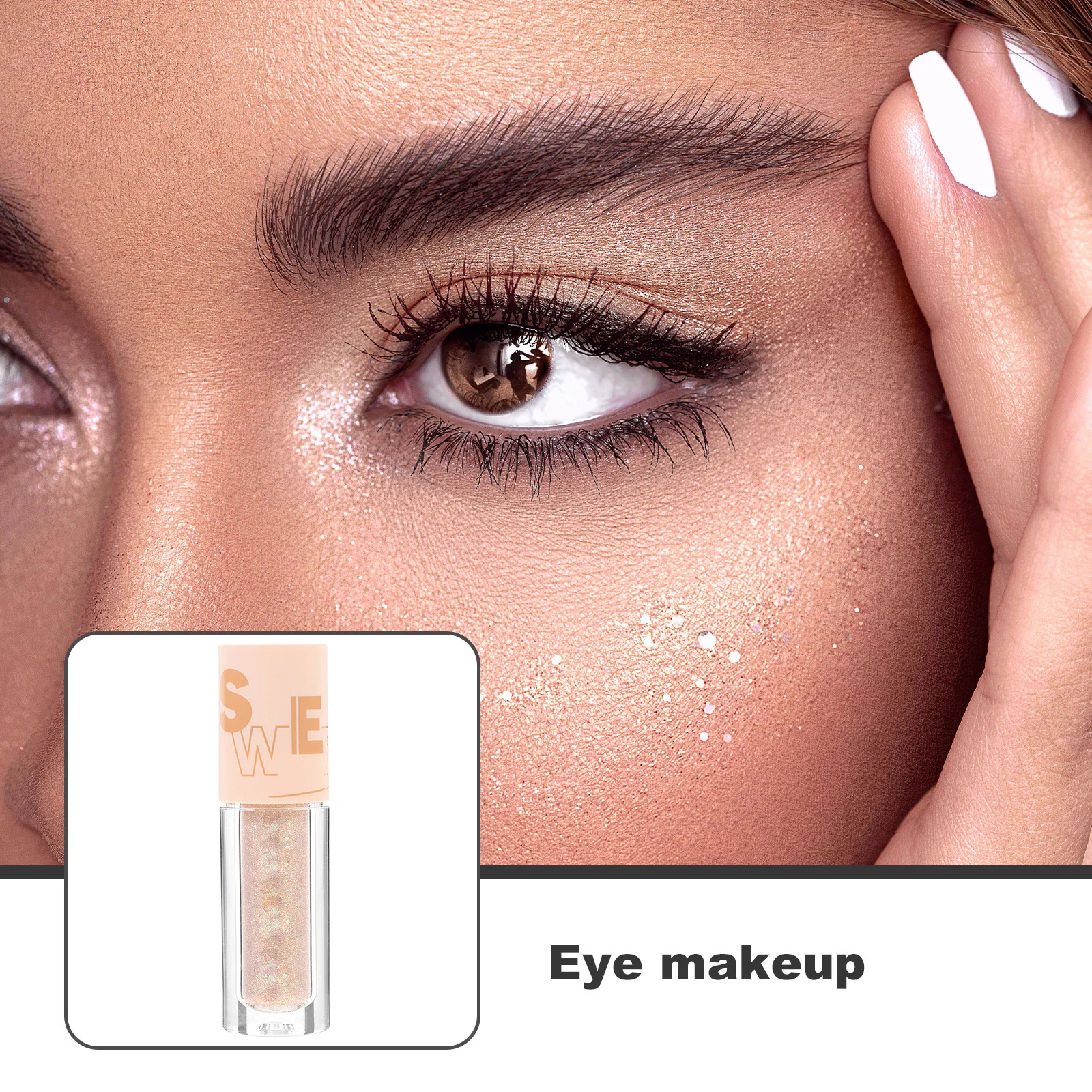 1 個の液体アイシャドウ光沢のある真珠光沢のあるグリッターメイクアップ長持ちするアイパウダープロフェッショナル個人使用