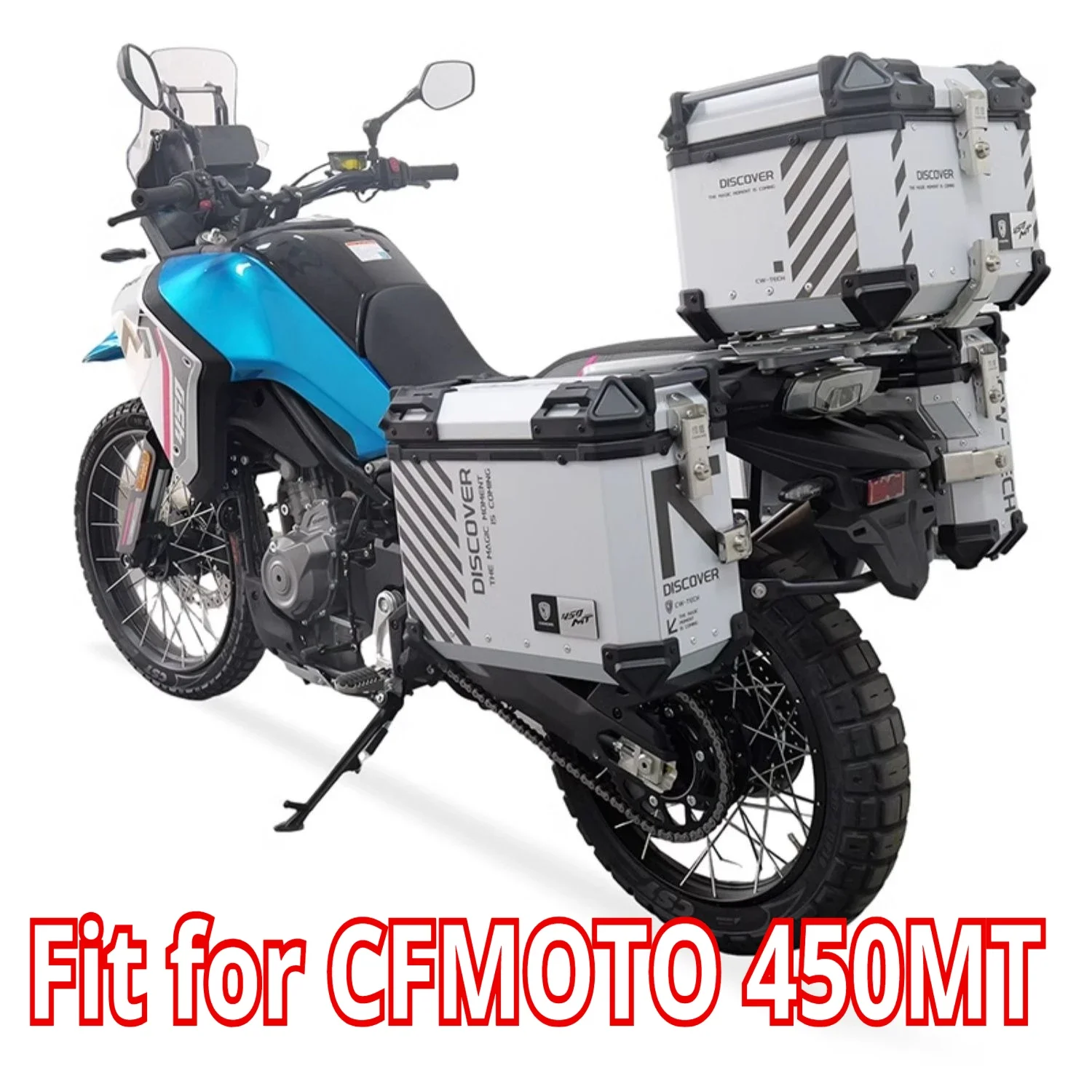 CFMOTO 450MT Three-box Set Motorcycle Accessories Aluminum Alloy 38L45L Trunk Top Box Rear Luggage Storage Waterproof Top Box