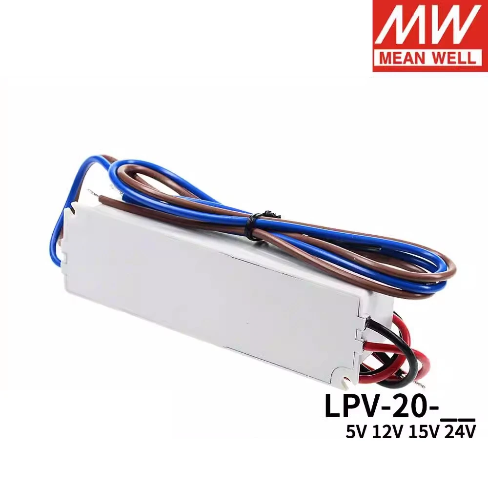 Taiwan MEAN WELL LPV-20-5 LPV-20-12 LPV-20-15 LPV-20-24 Constant voltage IP67 waterproof Switching power supply 20W 5V12V15V24V