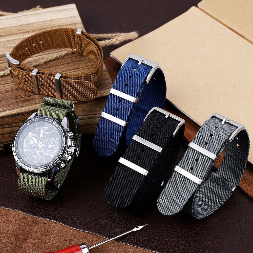 

Nylon Watch Strap 20mm 22mm Nylon Ribbed Watch Band Ballistic Fabric Watch Band Accessories Suit For Military Watch Straps