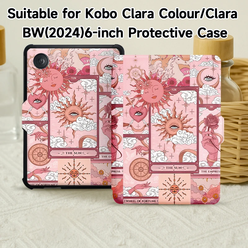 Universal case for Kobo Clara BW/Libra Colour and Kindle Paperwhite5,kindle10/11/12 models. Fits 6-7inch E-readers