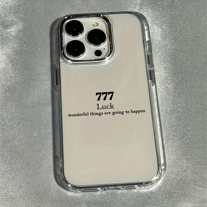 حافظة هاتف بتصميم LUCK مناسبة لهاتف آيفون 17 16 15 14 13 12 11 Pro/Max/Plus غطاء خلفي مضاد للسقوط ومقاوم للصدمات