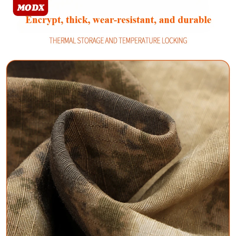 Winter Thick Cotton Coat Men Camouflage Jacket Cold Prevention Warmth Work Clothes with Plush Pant Labor Protection Coverall