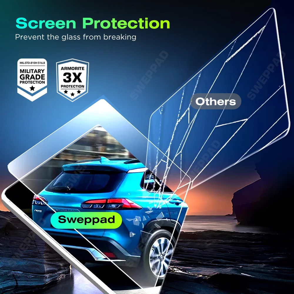 SWEPPAD For Subaru Crosstrek 2026 2025 2024 Car Navigation Tempered Glass Screen Protective Film GPS LCD Dash Board Screen view 2