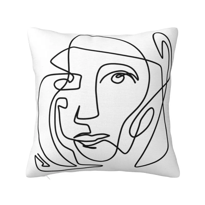 Pablo Picasso One Line Abstract Art Pillow Case Living Room Decoration Luxury Spanish Artist Cushions for Sofa Square Pillowcase
