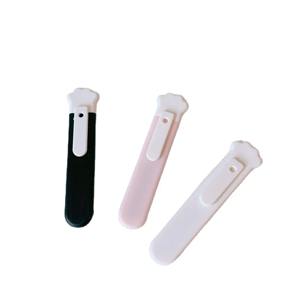 1-12 PC Kawaii Mini Pocket Cat Paw Art Utility Knife Express Box Knife Paper Cutter Craft Wrapping Refillable Blade Stationery