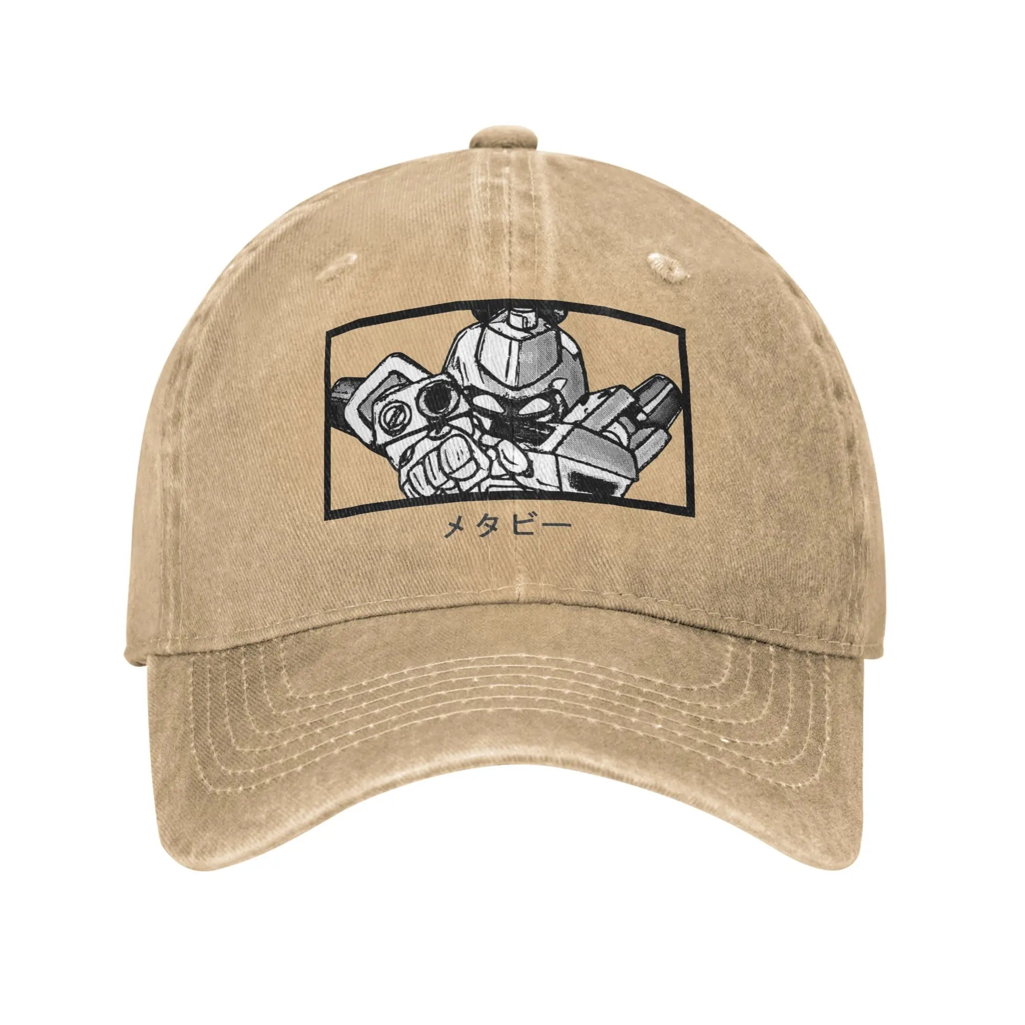 Metabee japanische Medabots-Baseballkappen, lässige, verwaschene Baumwoll-Sonnenkappe für Männer und Frauen, Outdoor-Reise-Geschenk, Hüte, Mützen – Detail 4