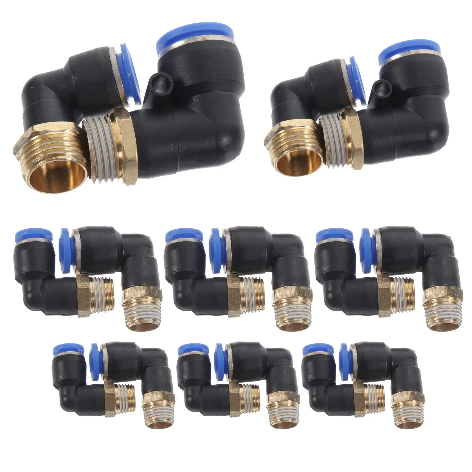 1Set Quick Connect Air Hose Fitting Fast Coupler Assortment Copper Plastic Crimp Fitting Supply Hose
