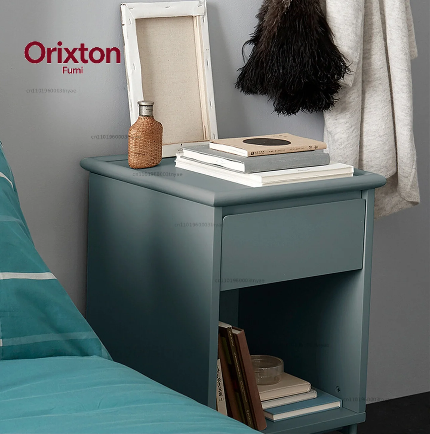 Art Museum bedside table solid wood edge invisible handle minimalist light luxury designer bedroom simple modern small