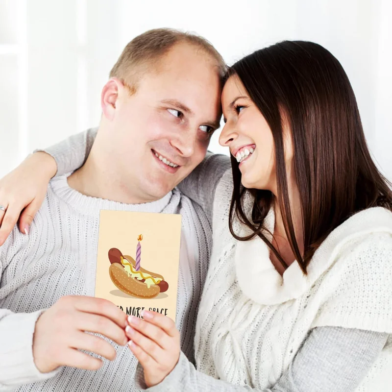 Tarjeta de aniversario divertida marido novio, 4x6 cumpleaños travieso del día de San Valentín con sobre, esposa, Boyfrie