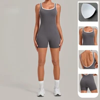 Sleeveless Backless Gym Rompers Women Sexy Monkeys One Piece Clothing Summer Sporty Tank Short Jumpsuit Fitness Short Overalls - Image 6