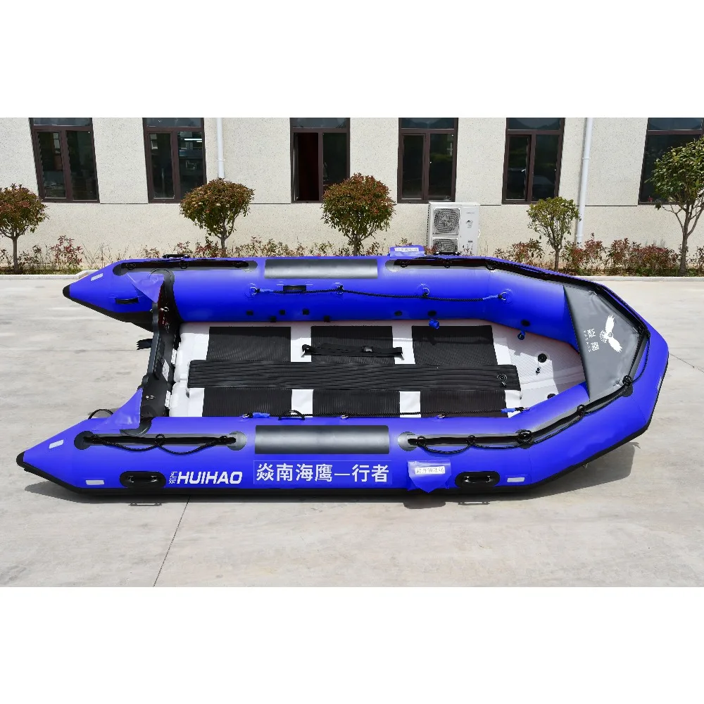 بيع المصنع بتصميم جديد مباشرة قارب قابل للنفخ لإنقاذ الوقاية من الفيضانات بطول 4.2 متر مع محرك #3