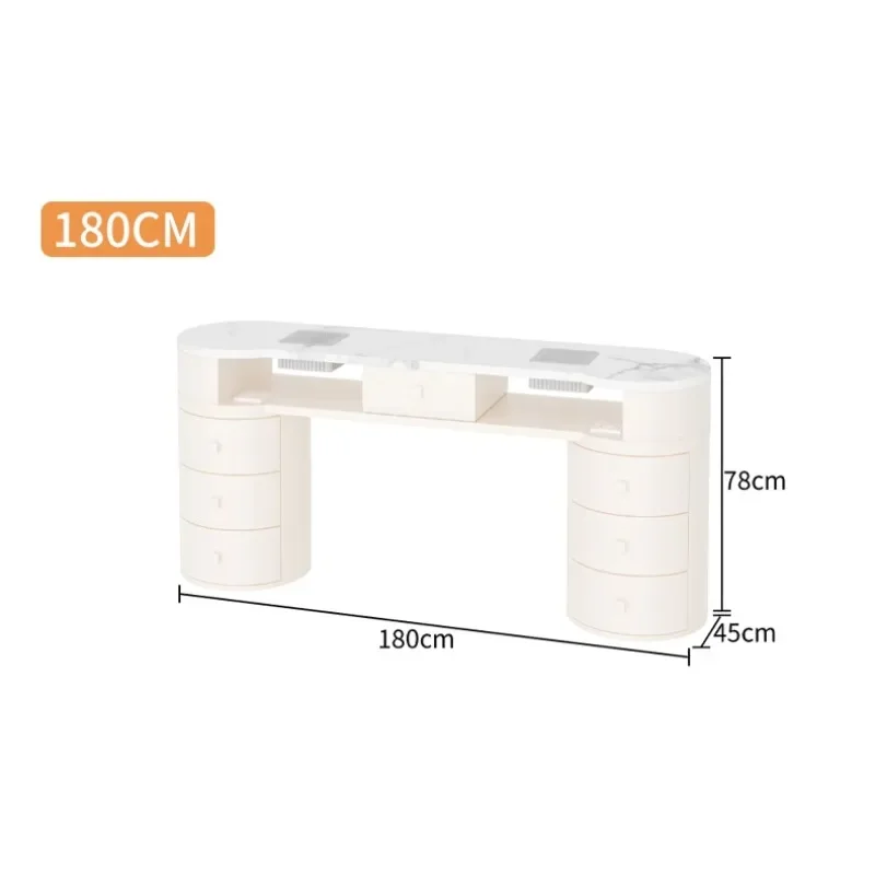 Estetyczne europejskie stoliki do manicure z miejscem do przechowywania, stacja do manicure, wyposażenie stacji do manicure, leniwe stoliki do manicure, modne meble.