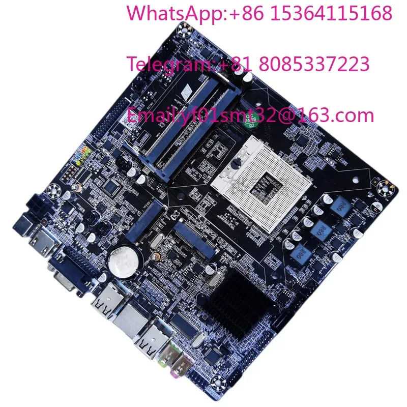 HM55 Mini ITX Industrial Control Motherboard Dual DDR3 Memory Slots PGA989 Socket Support 1st Gen CPU