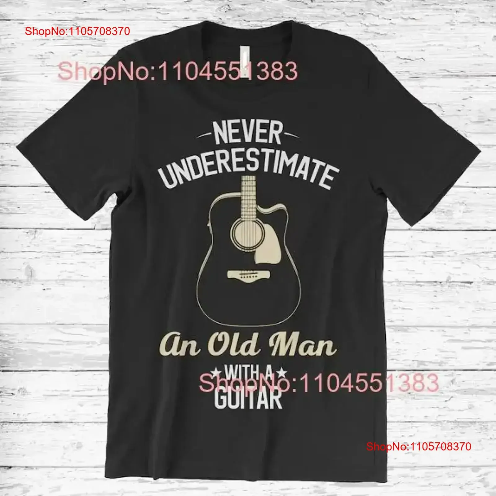 New T Shirt Never Understand On Old Man With a Guitar Men's vintage Washed streetwear Stylish Unisex Soft Versatile graphic