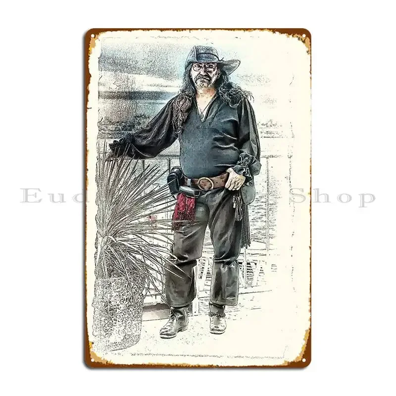 Cartel de Metal de Capitán Guss Samvega, pintura personalizada, placa de pared, pared de salón, cueva, cartel de estaño