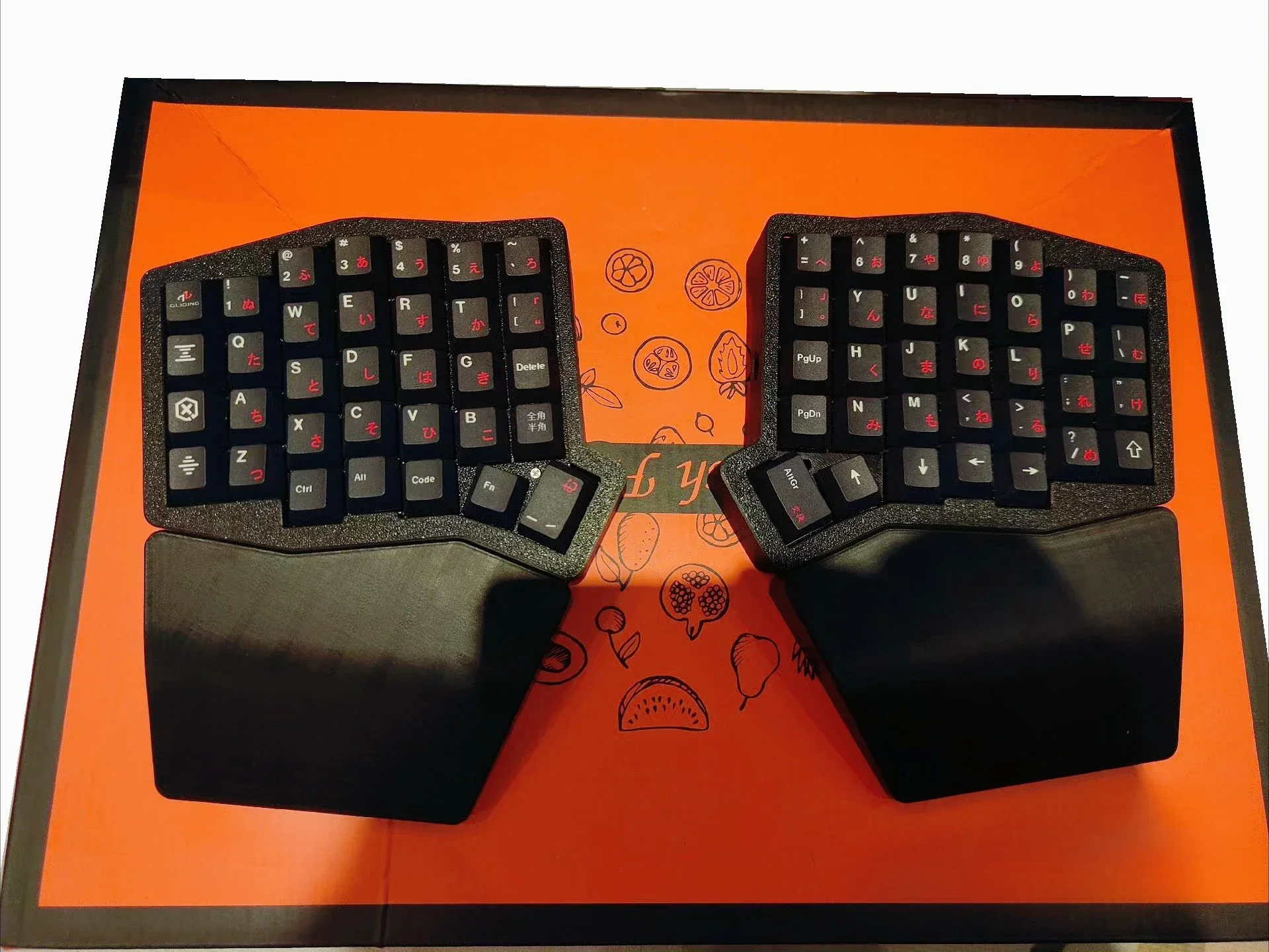 

Echome Wireless Split Keyboard Custom Single Mode 2.4G Hot Swap Split Keyboard Magnetic Palm Rest FR4 VIA Mechanical Keyboard
