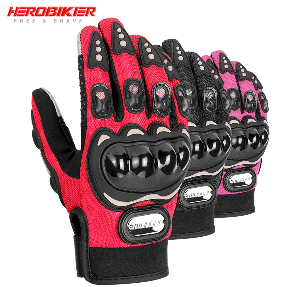 

Breathable Motobike Gloves Touch Screen Motorcycle Gloves Full Finger Gloves Moto Racing Protective Glove Bicycle Gloves Summer