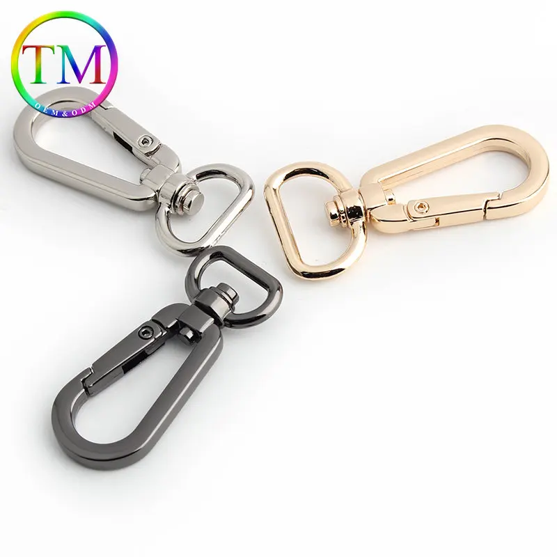 10-50Pcs 4Colors Metal Swivel Oval Ring Snap Hook Bag Strap Belt Webbing Lobster Clasp Carabiner Diy Hardware Accessories