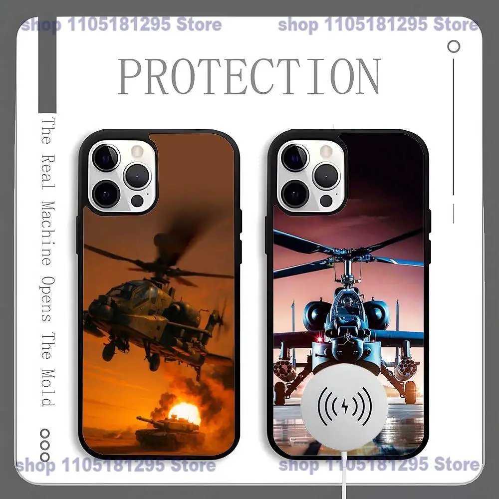 

A-Apache AH-64 Phone Case For iPhone 17,16,15,14,13,12,11,Pro,Max,Plus,Mini,SE4,E Magnetic Magsafe Wireless Charging