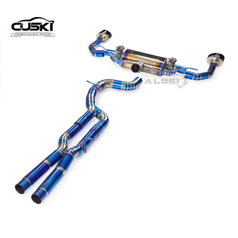 

Высокоэффективный задний выхлоп Cat для Audi TTRS 2.5T 2017-2023, титановые глушители, выхлопные трубы с контроллером и синими насадками