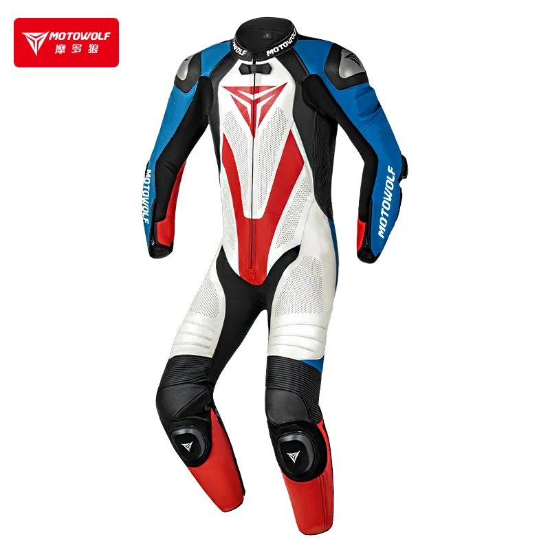 MOTOWOLF New Full Body Cycling Leather Jersey Jackets for Motorcycle Riders