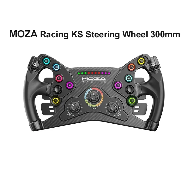 MOZA Racing KS Steering Wheel 300mm Butterfly Style GT Wheel With Programmable Short Travel RGB Buttons