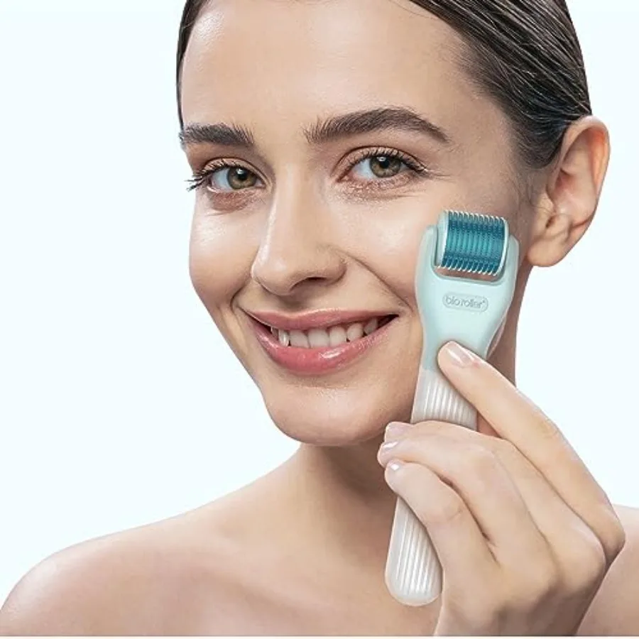 10 em 1 kit de rolo derma 0.25mm rolo de microagulhamento rolo derma com rolo de beleza facial ferramentas de cuidados com a pele 10 repl