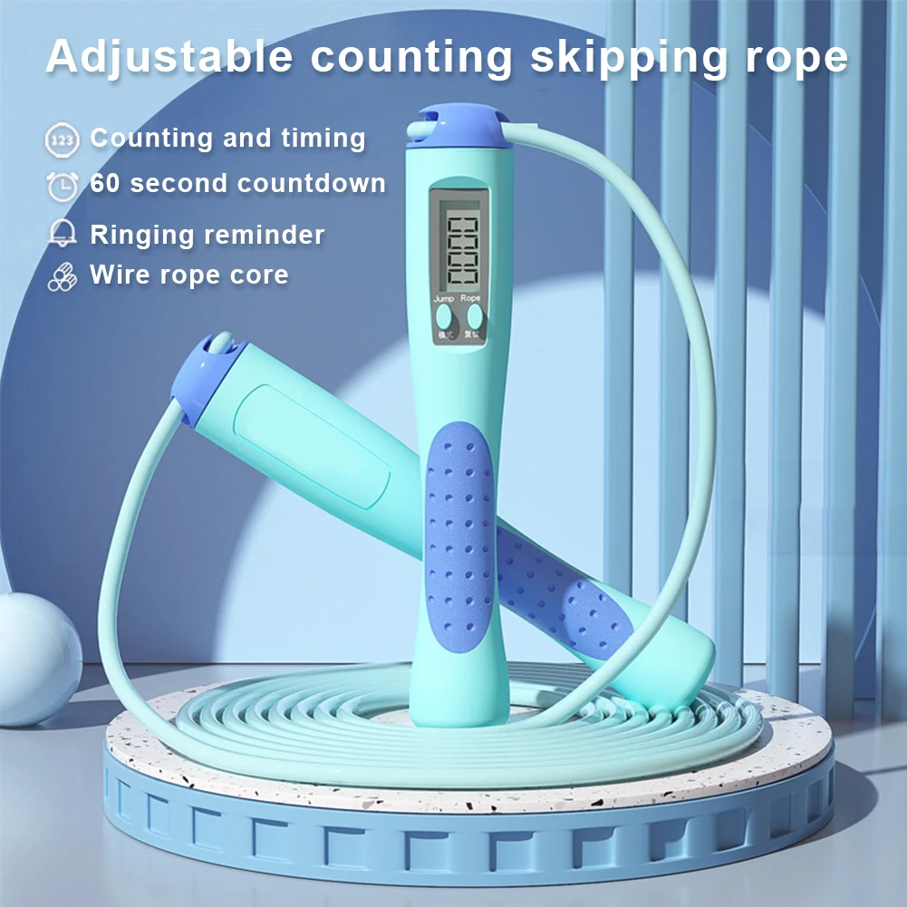 Electronic Counting Jumping Rope Speed Exercise Skipping Rope Indoor Sports Jumping Rope for Men Women Kids Workout Equipment