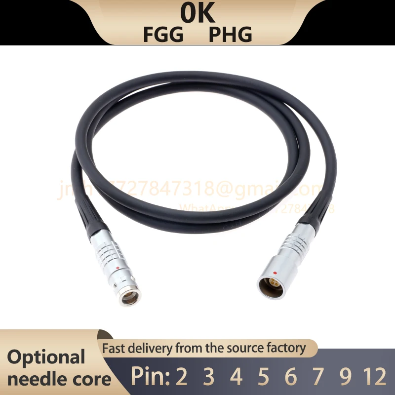 0K.FGG.PHG plug Socket. IP68 outdoor waterproof with cable 2.3.4.5.6.7.9.12 pin Used for information and audio/video transmissio