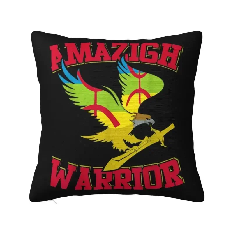 Amazigh Warrior Kabyle Berber Amazigh Flag Cushion Cover Home Decor Geometry Carpet Berber Throw Pillow Case for Living Room