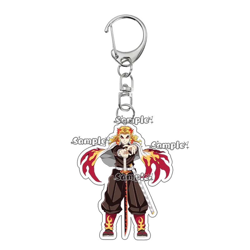 Anime Zenitsu Rengoku Keychain Acrylic Accessory