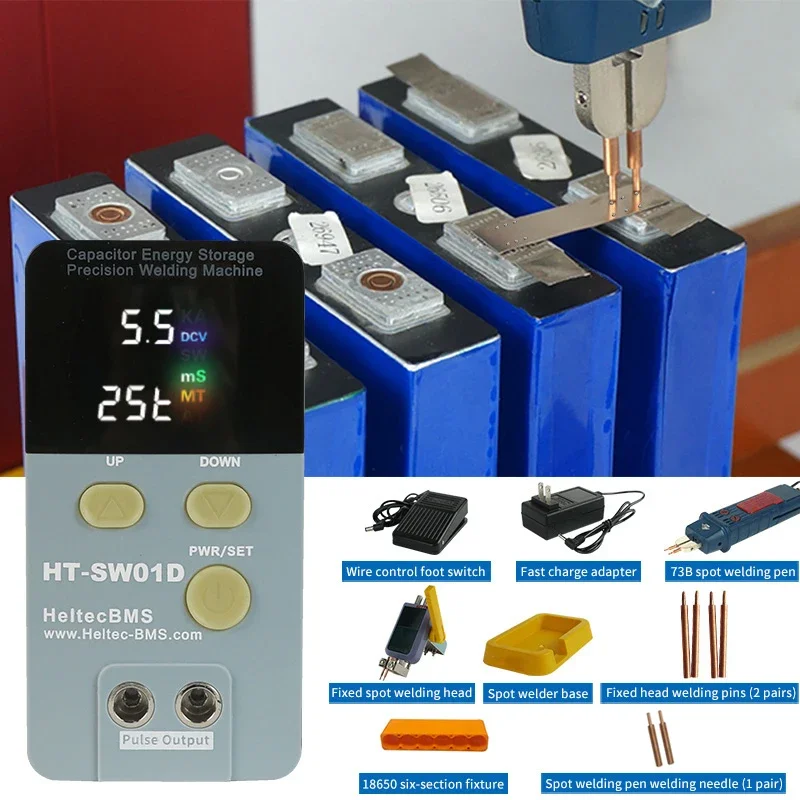 HT-SW01D 12kw capacitor de armazenamento bateria máquina solda a ponto/portátil pequeno diy ponto soldador led display digital 0.5mm espessura