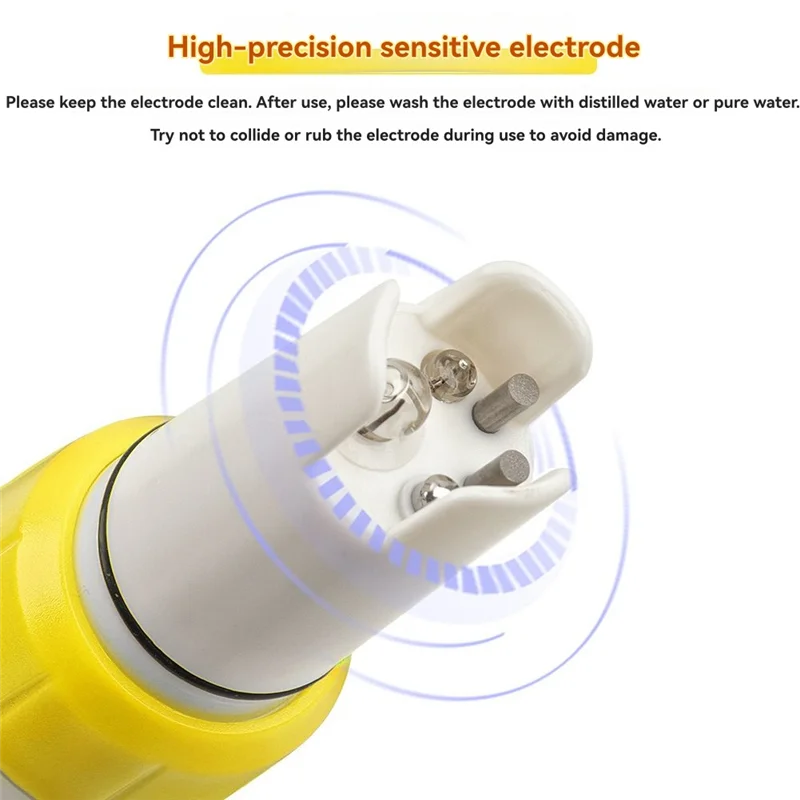 

ABNO-For Aquaculture Spa 7 In 1 Water Quality Tester IP67 Waterproof PH/EC TDS/H2 Hydrogen/ORP/Salinity For Swimming Pools