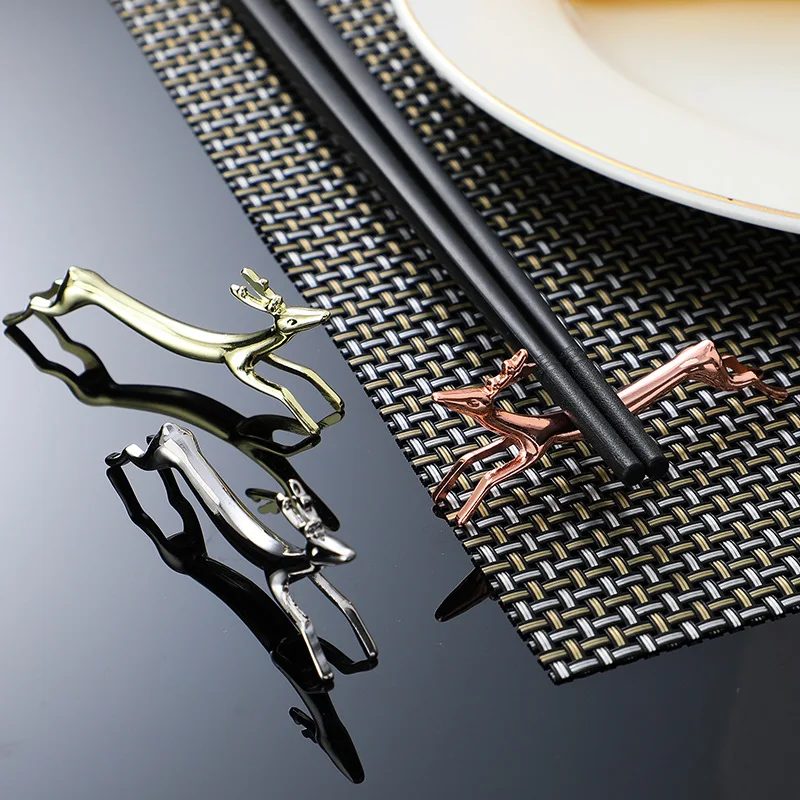 Metal Dachshund Chopstick Holder Chopsticks Rest for DIY for Hotel Restaurant Dining Table Decoration Chop Stick Stand Tableware