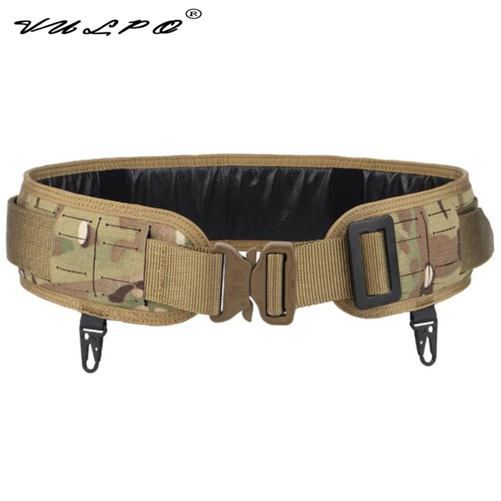 

VULPO Tactical Molle Padded Belt Quick Release Buckle Belt Airsoft Paintball Combat Belt Waist Belt Hunting Gear