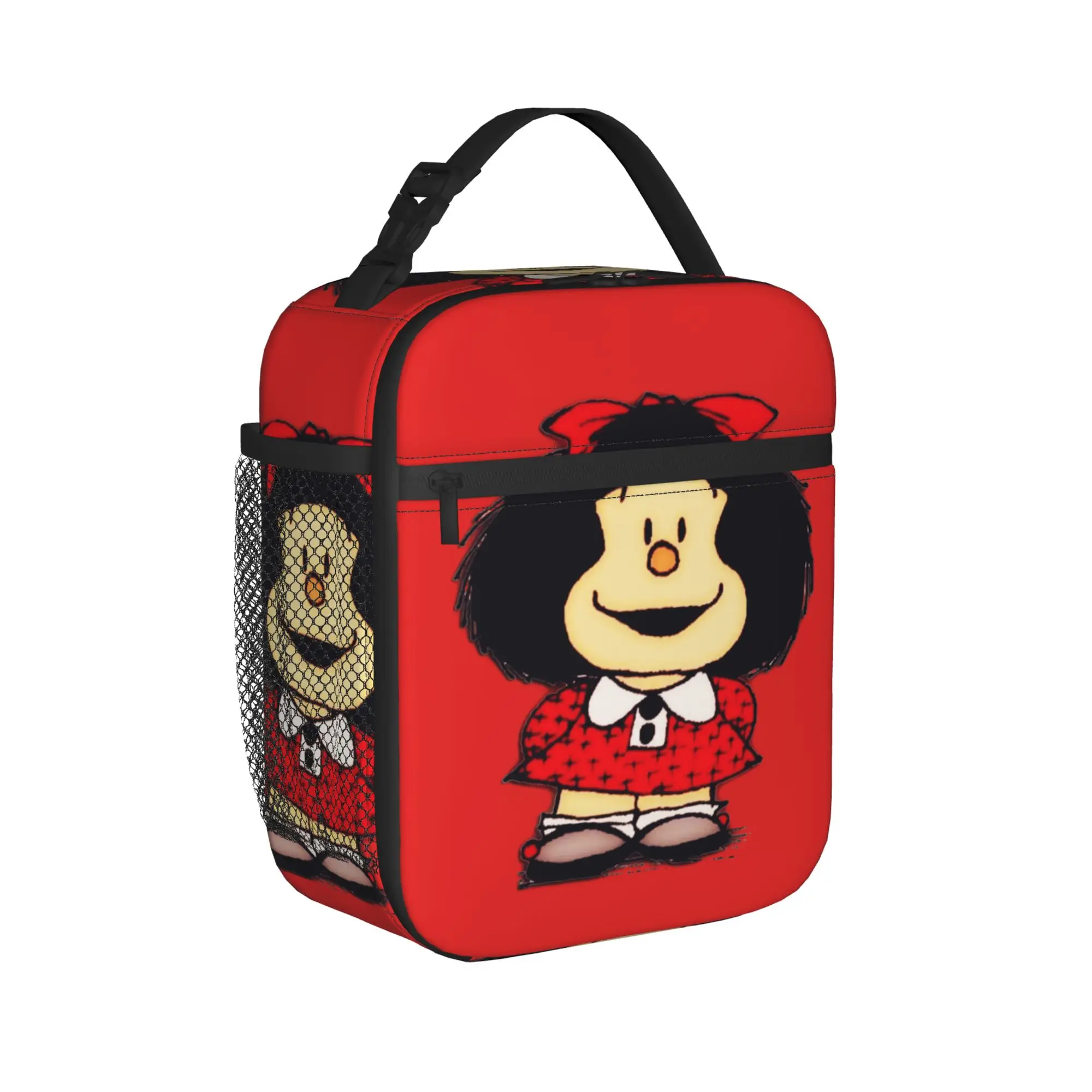 Mafaldas Insulated Lunch Bag Leakproof Quino Argentina Cartoon Meal Container Thermal Bag Tote Lunch Box College  Outdoor